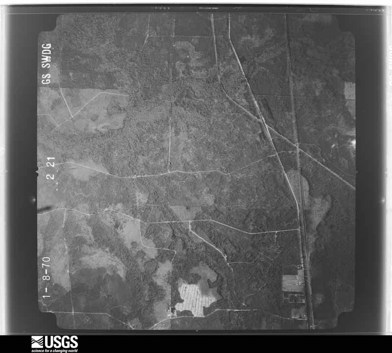 U.S. Geological Survey aerial photograph, 1970-01-08, scale 1:20500