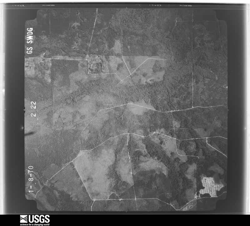 U.S. Geological Survey aerial photograph, 1970-01-08, scale 1:20500