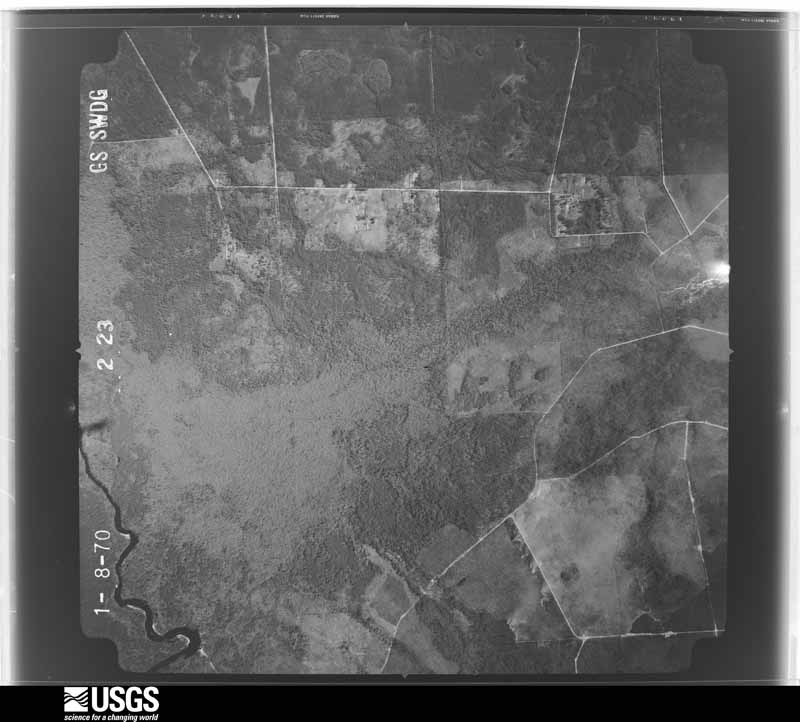 U.S. Geological Survey aerial photograph, 1970-01-08, scale 1:20500