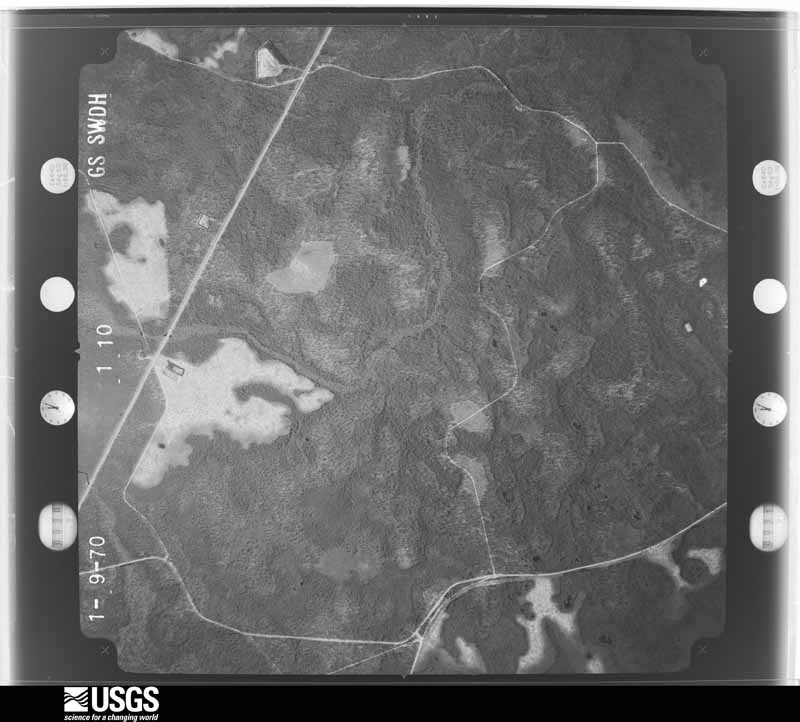 U.S. Geological Survey aerial photograph, 1970-01-09, scale 1:20500