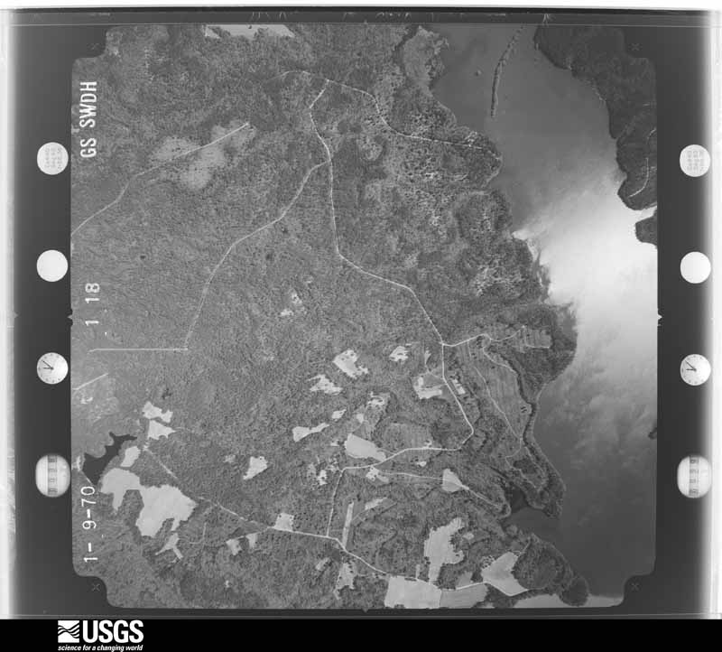U.S. Geological Survey aerial photograph, 1970-01-09, scale 1:20500