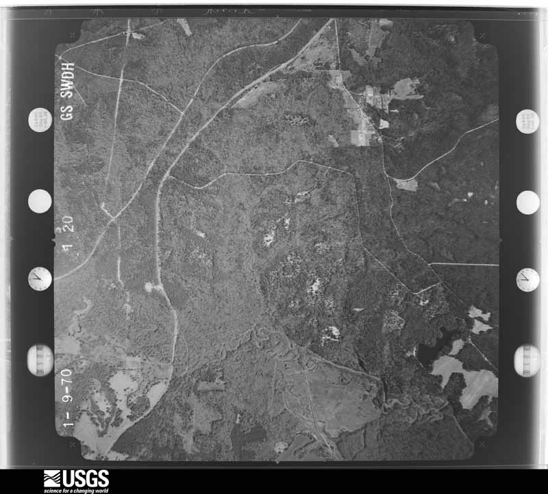 U.S. Geological Survey aerial photograph, 1970-01-09, scale 1:20500