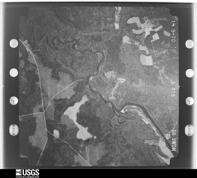 U.S. Geological Survey aerial photograph, 1970-01-09, scale 1:20500