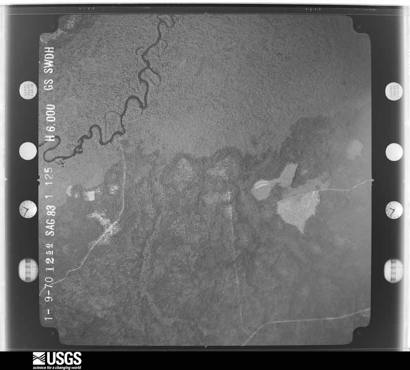U.S. Geological Survey aerial photograph, 1970-01-09, scale 1:20500
