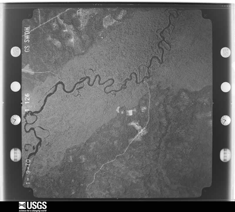 U.S. Geological Survey aerial photograph, 1970-01-09, scale 1:20500