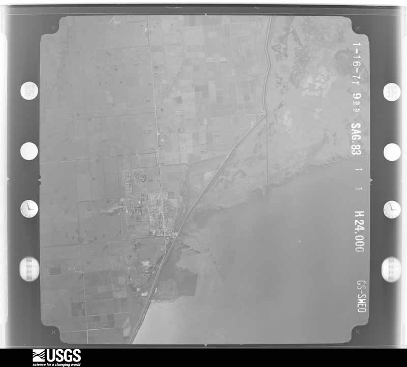 U.S. Geological Survey aerial photograph, 1971-01-16, scale 1:82200