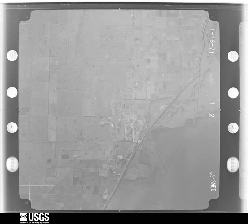 U.S. Geological Survey aerial photograph, 1971-01-16, scale 1:82200