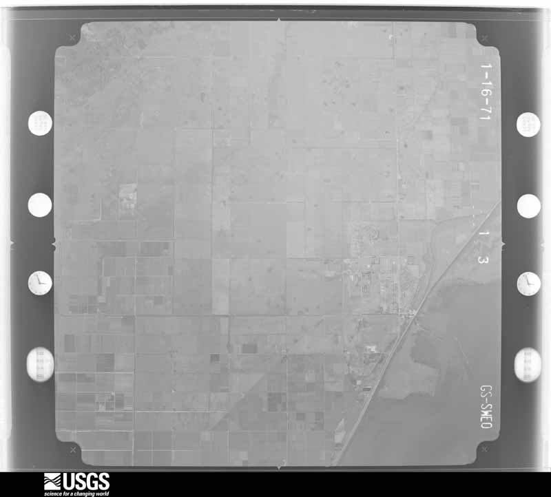 U.S. Geological Survey aerial photograph, 1971-01-16, scale 1:82200