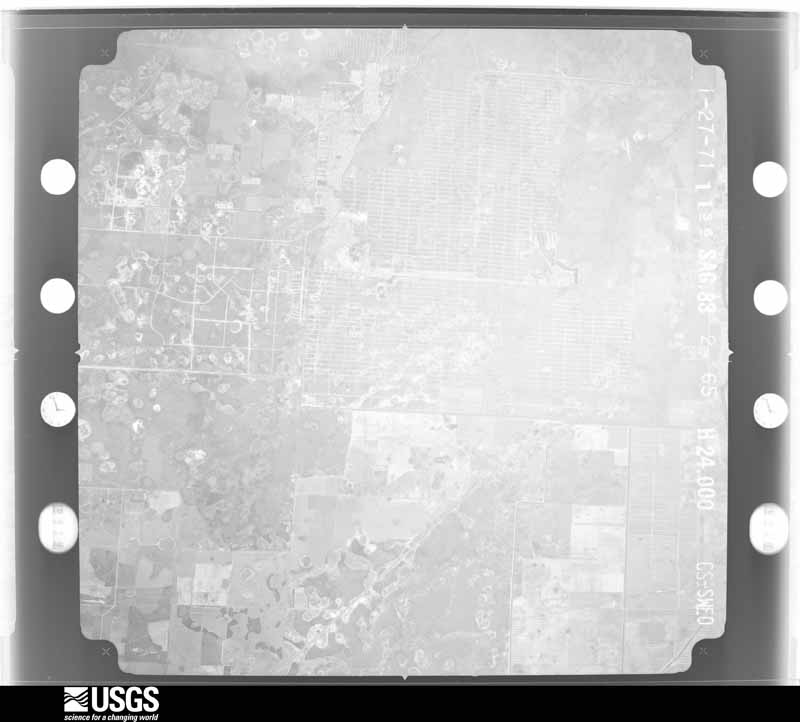 U.S. Geological Survey aerial photograph, 1971-01-27, scale 1:82200