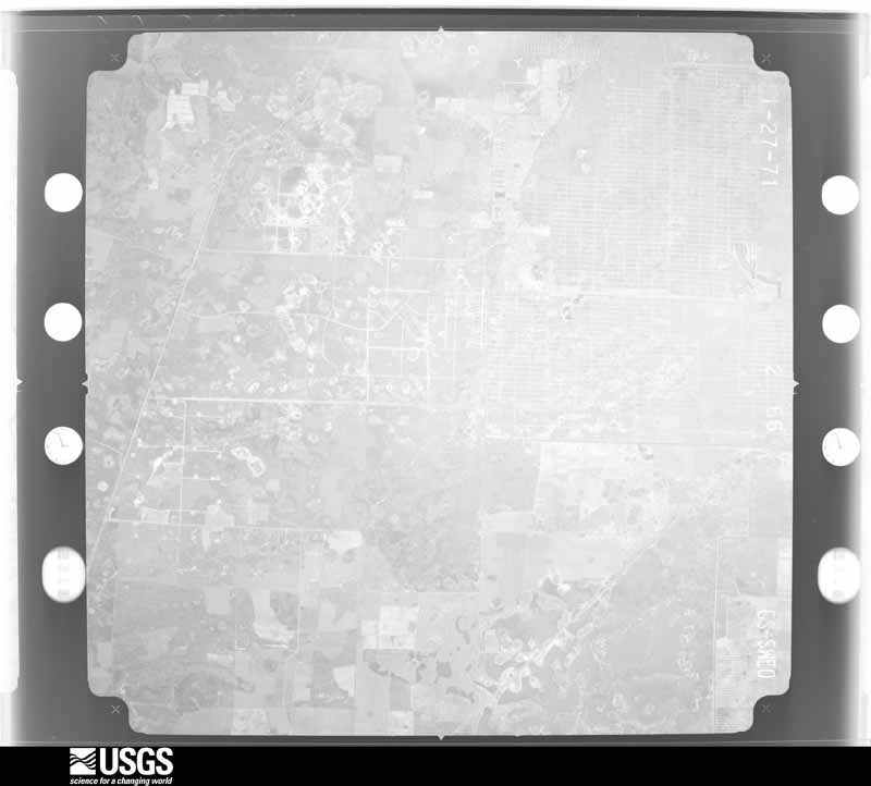 U.S. Geological Survey aerial photograph, 1971-01-27, scale 1:82200