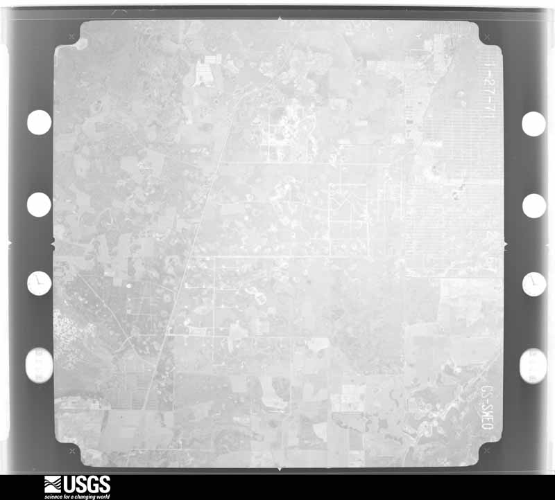 U.S. Geological Survey aerial photograph, 1971-01-27, scale 1:82200