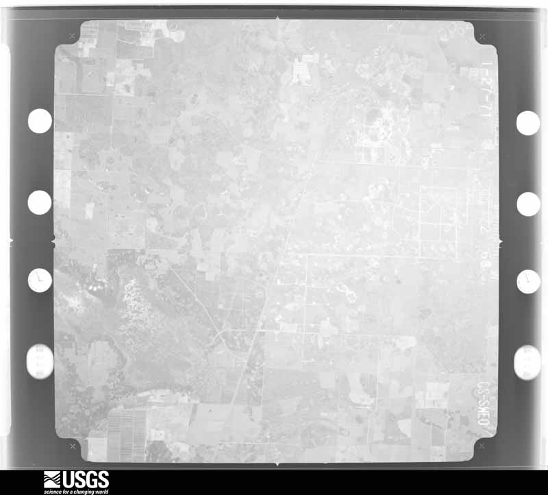 U.S. Geological Survey aerial photograph, 1971-01-27, scale 1:82200