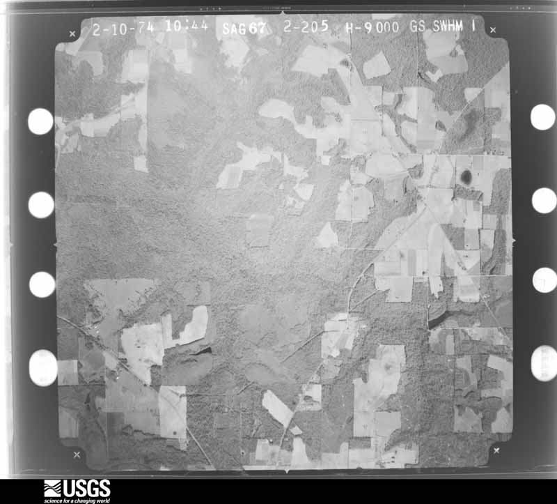 U.S. Geological Survey aerial photograph, 1974-02-01, scale 1:30800