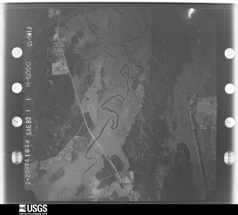 U.S. Geological Survey aerial photograph, 1974-04-07, scale 1:20500