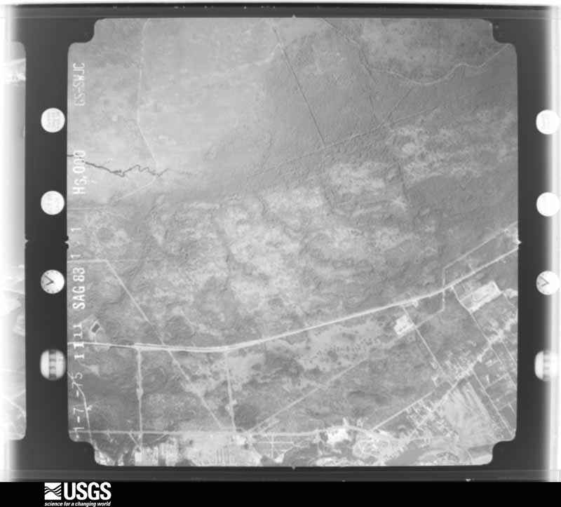 U.S. Geological Survey aerial photograph, 1975-02-01, scale 1:20500