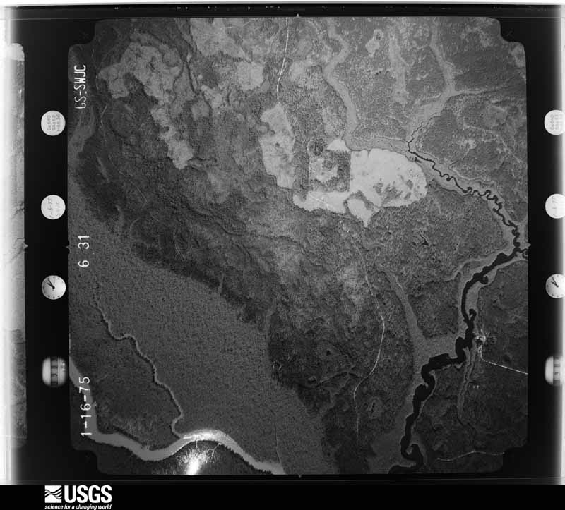 U.S. Geological Survey aerial photograph, 1975-02-01, scale 1:20500