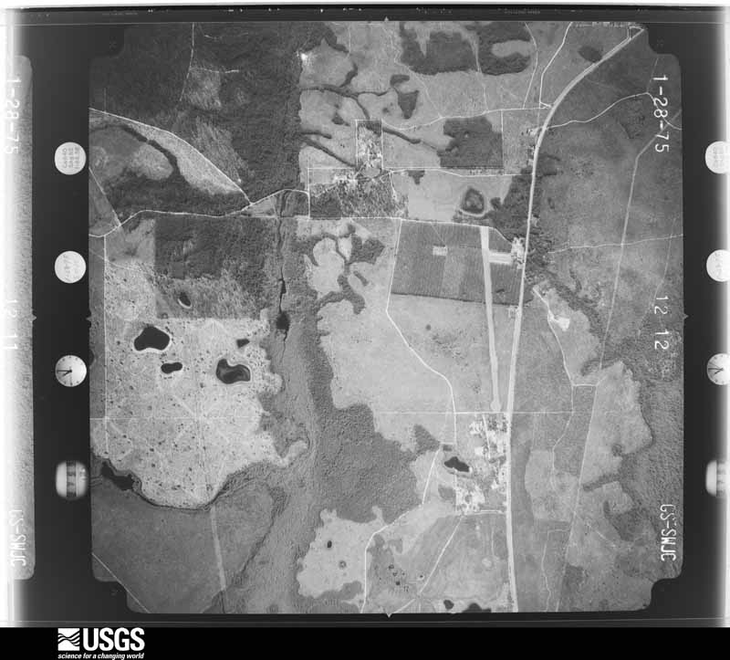 U.S. Geological Survey aerial photograph, 1975-02-01, scale 1:20500