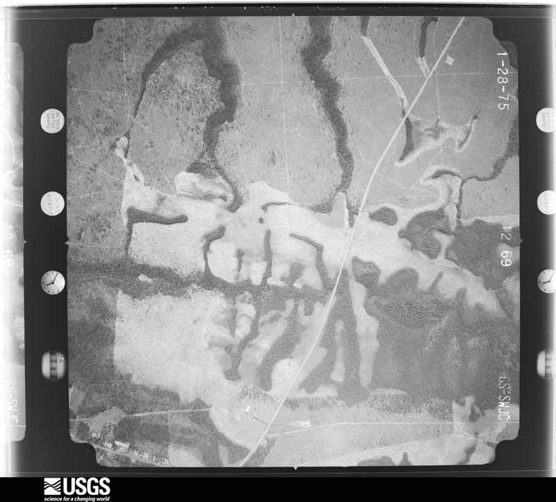 U.S. Geological Survey aerial photograph, 1975-02-01, scale 1:20500