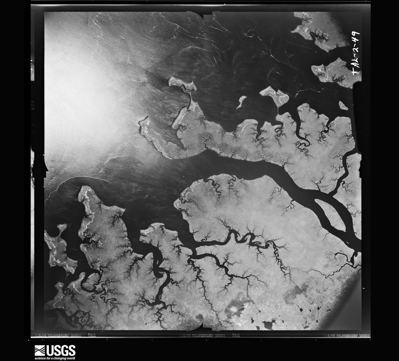 U.S. Geological Survey aerial photograph, 1948-10-18, scale 1:60000