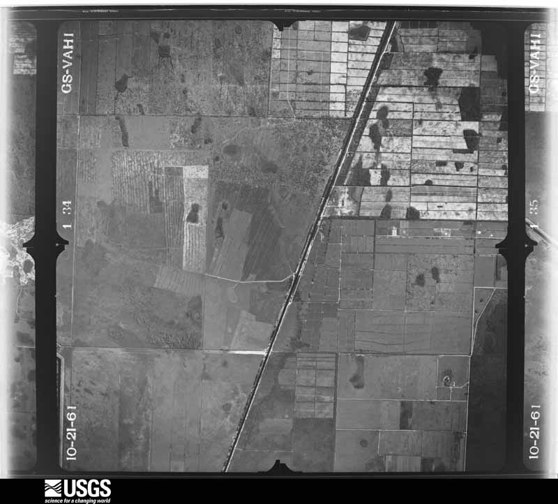 U.S. Geological Survey aerial photograph, 1961-10-21, scale 1:24000
