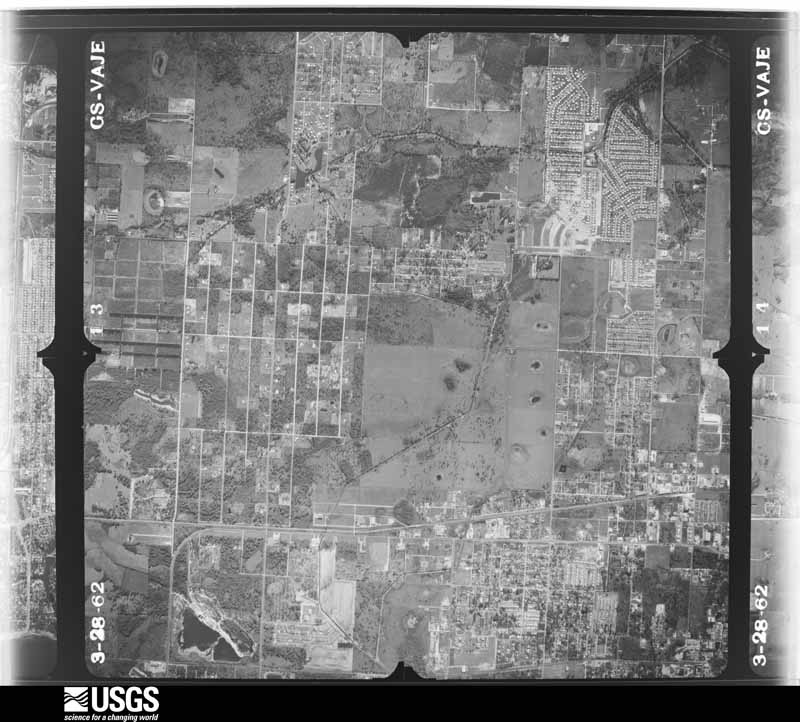 U.S. Geological Survey aerial photograph, 1962-03-28, scale 1:24000
