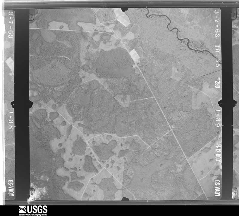 U.S. Geological Survey aerial photograph, 1963-03-07, scale 1:24000