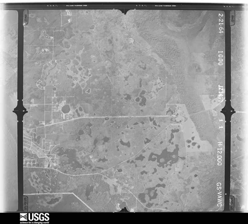U.S. Geological Survey aerial photograph, 1964-02-21, scale 1:24000