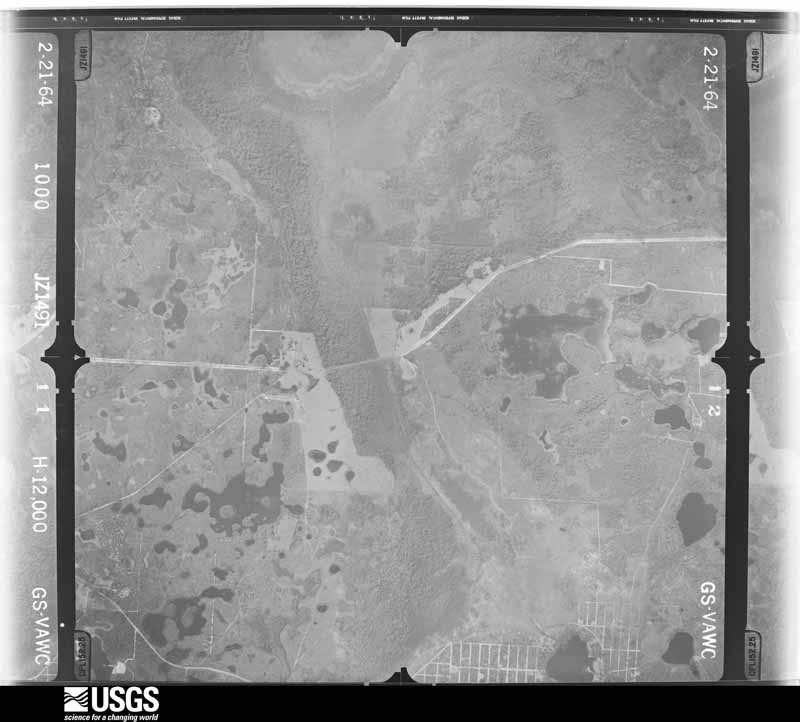 U.S. Geological Survey aerial photograph, 1964-02-21, scale 1:24000