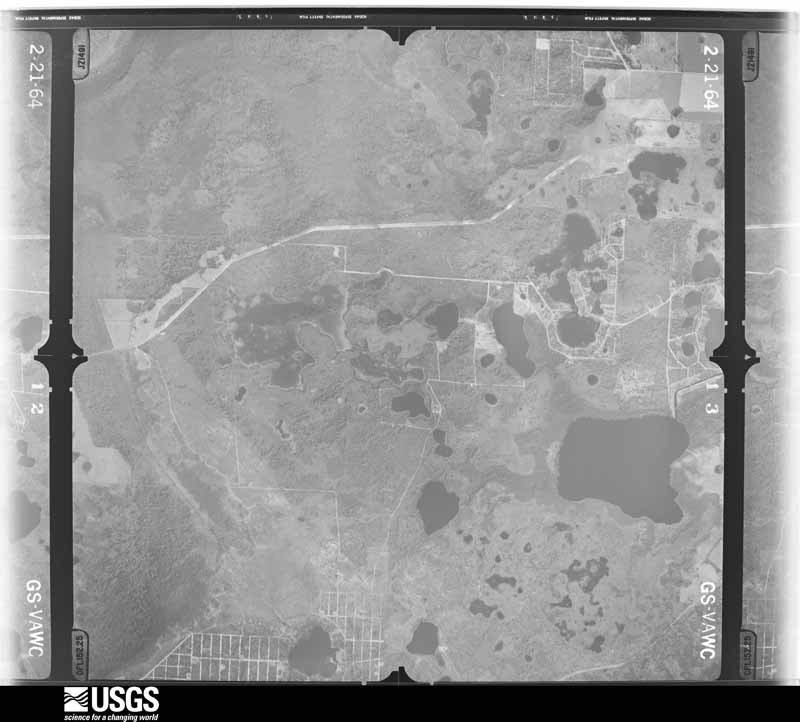 U.S. Geological Survey aerial photograph, 1964-02-21, scale 1:24000