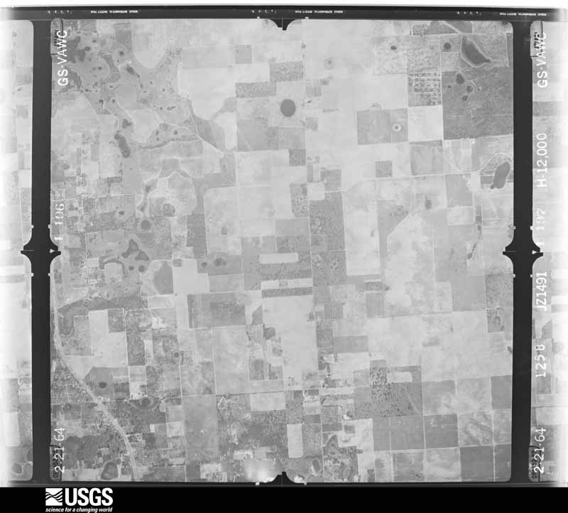 U.S. Geological Survey aerial photograph, 1964-02-21, scale 1:24000