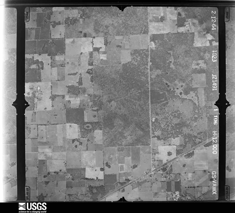 U.S. Geological Survey aerial photograph, 1964-02-12, scale 1:24000