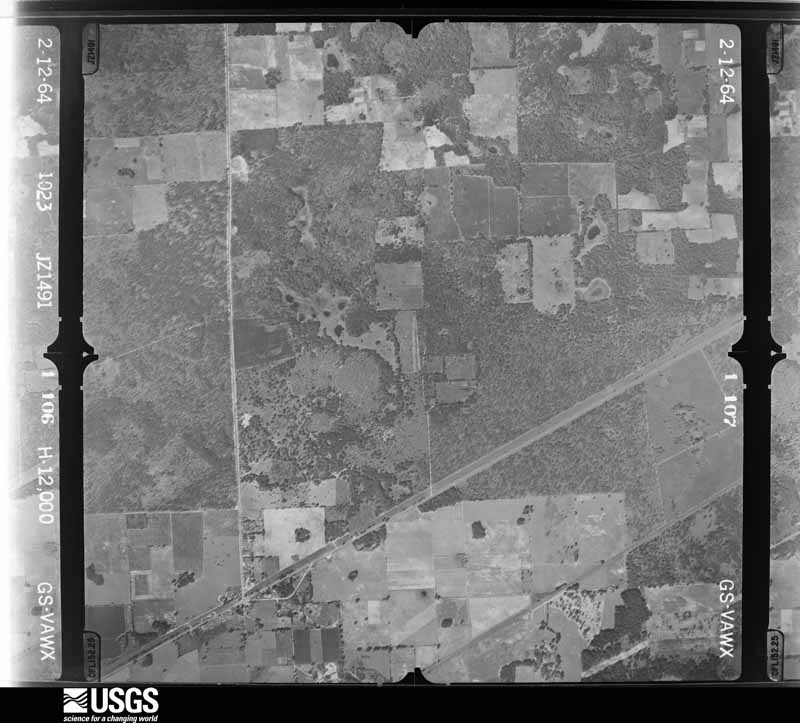 U.S. Geological Survey aerial photograph, 1964-02-12, scale 1:24000