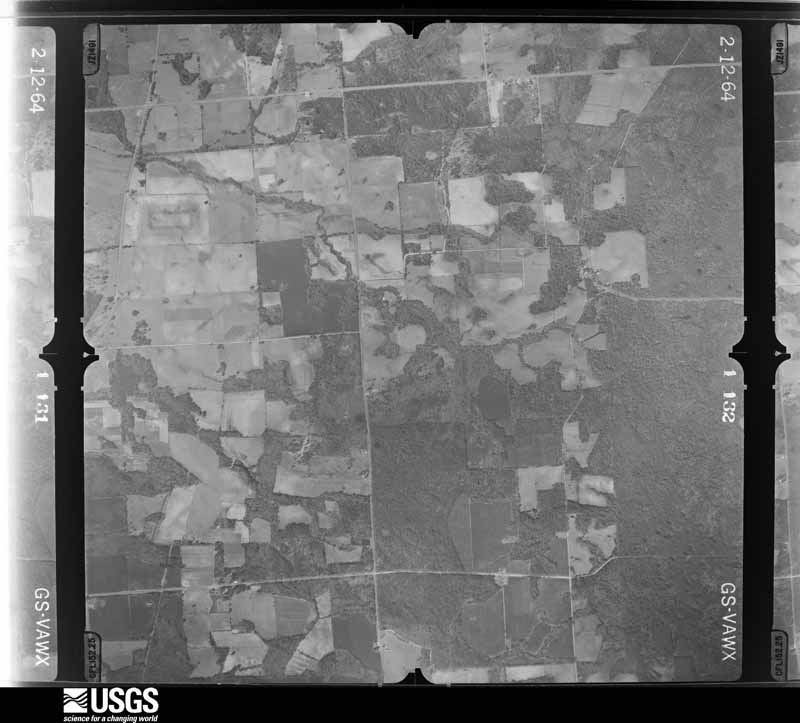U.S. Geological Survey aerial photograph, 1964-02-12, scale 1:24000