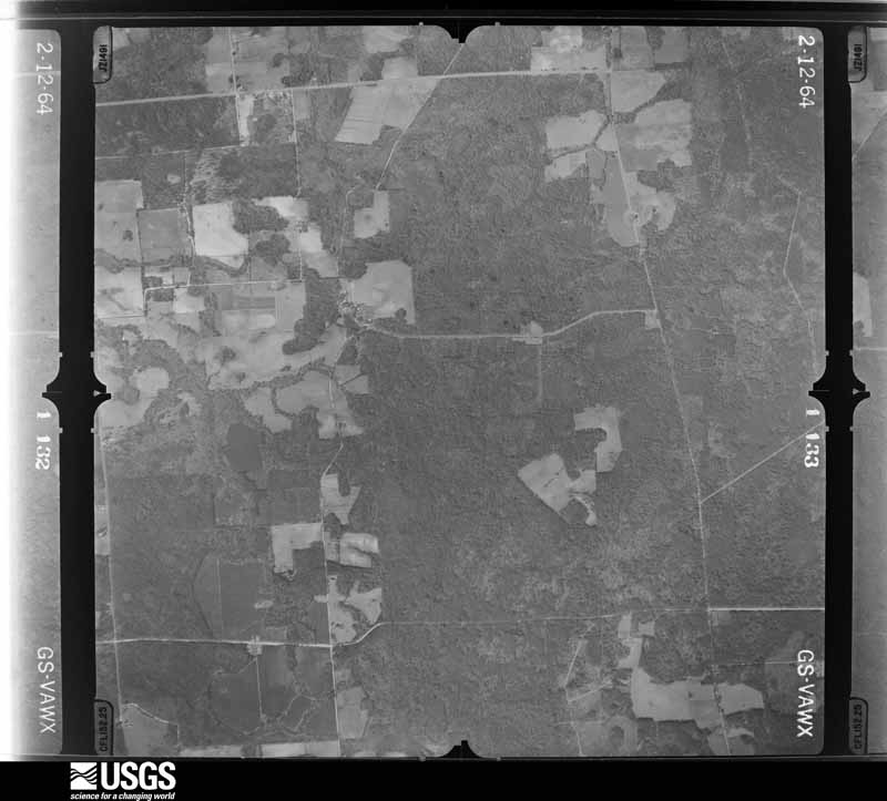 U.S. Geological Survey aerial photograph, 1964-02-12, scale 1:24000