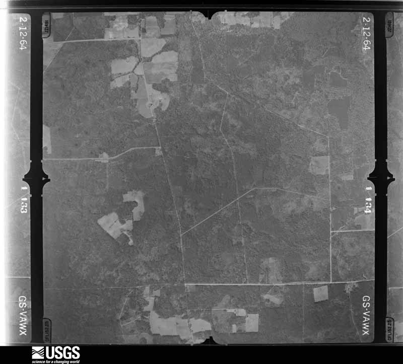 U.S. Geological Survey aerial photograph, 1964-02-12, scale 1:24000