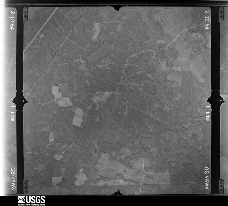 U.S. Geological Survey aerial photograph, 1964-02-12, scale 1:24000