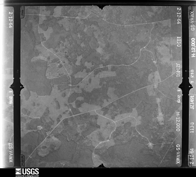 U.S. Geological Survey aerial photograph, 1964-02-12, scale 1:24000