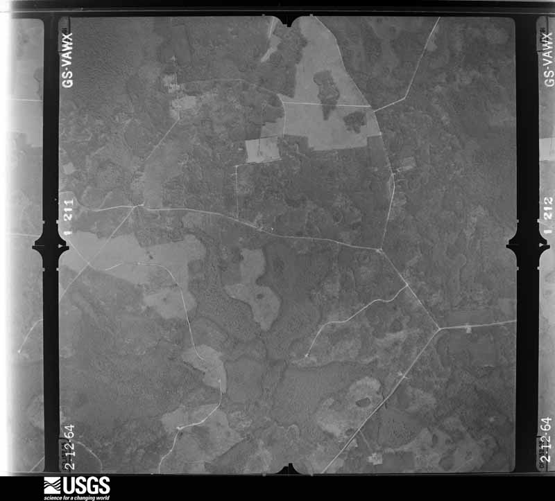 U.S. Geological Survey aerial photograph, 1964-02-12, scale 1:24000