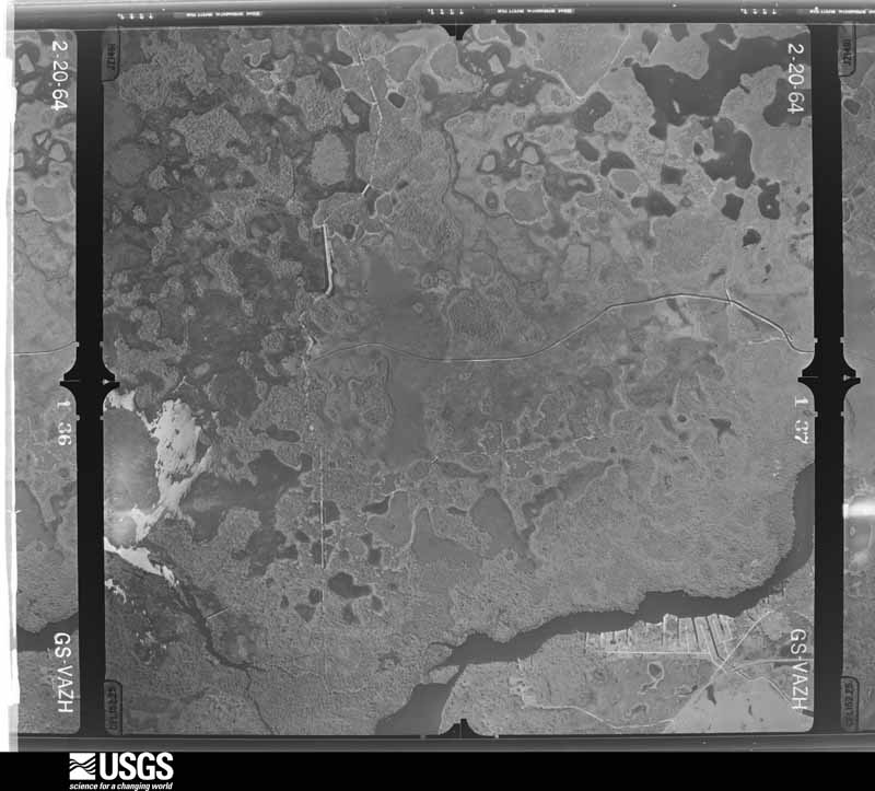 U.S. Geological Survey aerial photograph, 1964-02-20, scale 1:24000