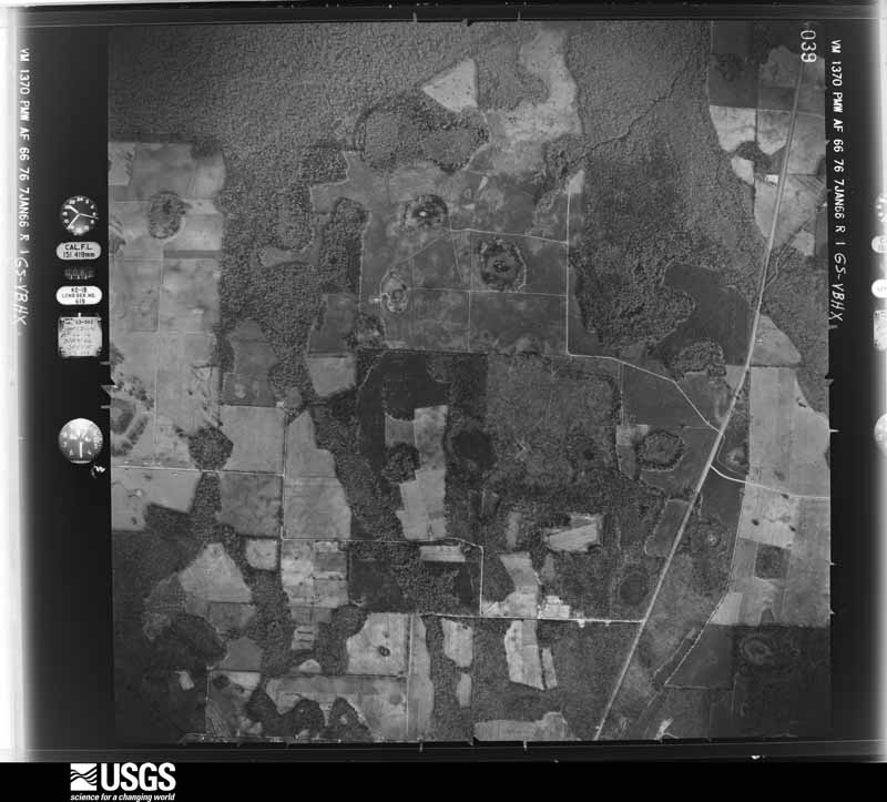 U.S. Geological Survey aerial photograph, 1966-01-07, scale 1:19800