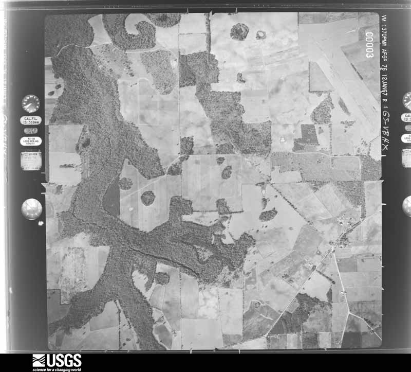 U.S. Geological Survey aerial photograph, 1967-01-12, scale 1:19600