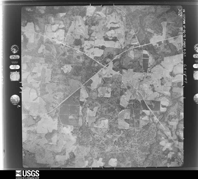 U.S. Geological Survey aerial photograph, 1966-01-07, scale 1:20000
