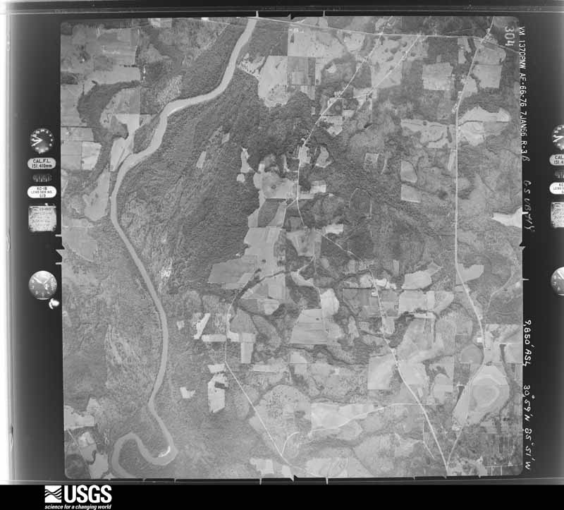 U.S. Geological Survey aerial photograph, 1966-01-07, scale 1:20000