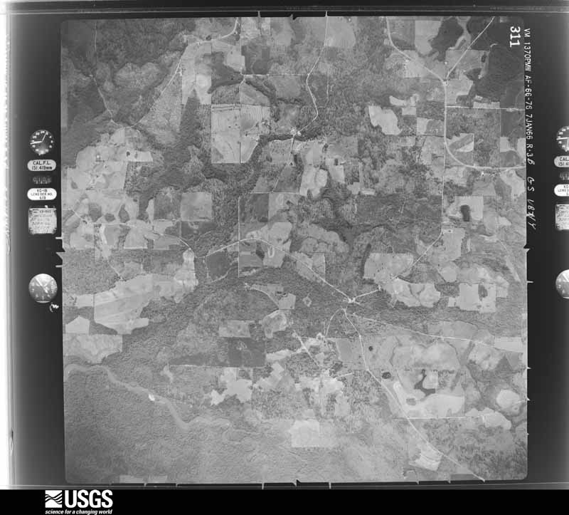 U.S. Geological Survey aerial photograph, 1966-01-07, scale 1:20000