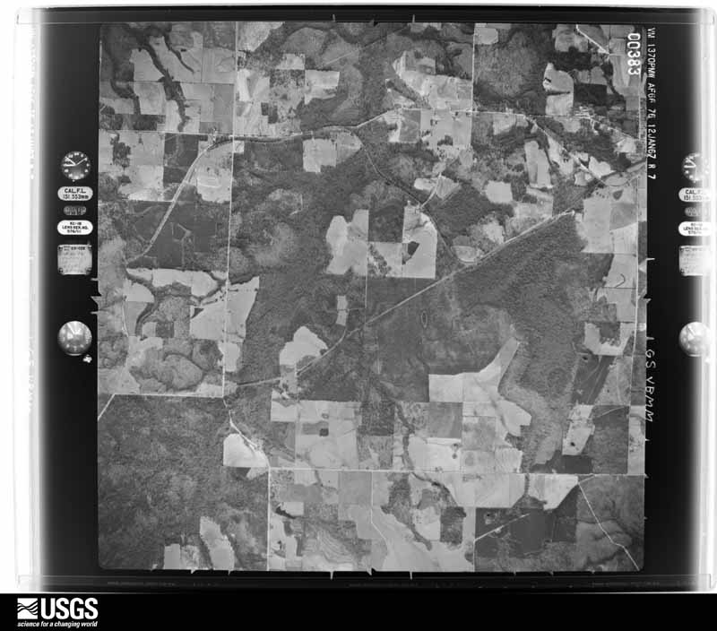 U.S. Geological Survey aerial photograph, 1967-01-12, scale 1:28600