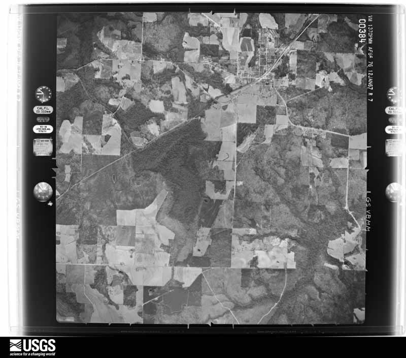 U.S. Geological Survey aerial photograph, 1967-01-12, scale 1:28600