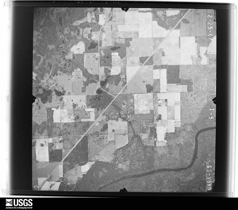 U.S. Geological Survey aerial photograph, 1967-02-25, scale 1:24000