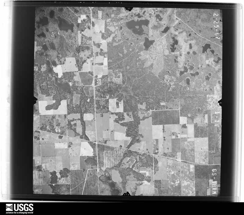 U.S. Geological Survey aerial photograph, 1967-02-25, scale 1:24000