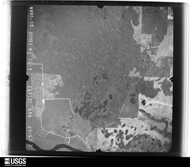 U.S. Geological Survey aerial photograph, 1967-02-25, scale 1:24000