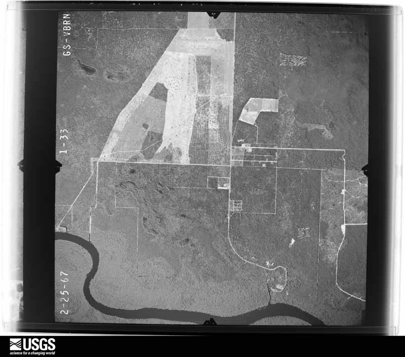 U.S. Geological Survey aerial photograph, 1967-02-25, scale 1:24000